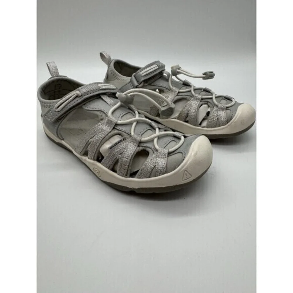KEEN silver glitter moxie sandals water shoes kids size 13